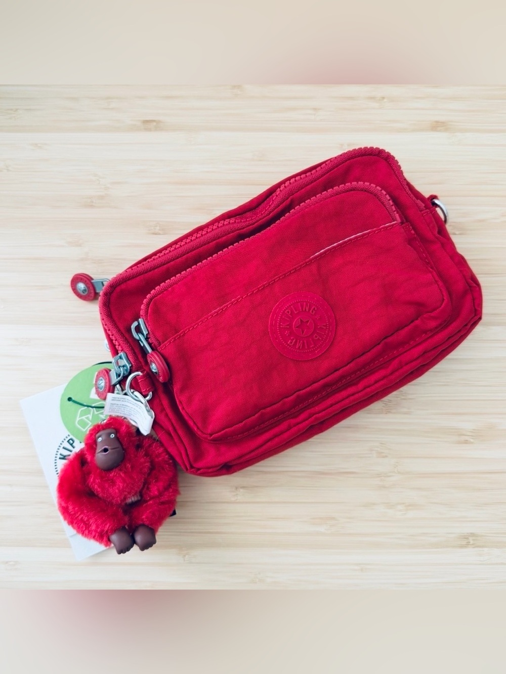 Kipling Merryl Convertible Crossbody Bag Cherry Tonal - Picture 6 of 6